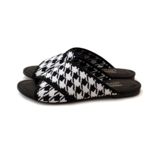 CHECK BLACK リサイクルペットボトルフラットサンダル 22cm 23cm 24cm 25cm