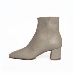 [小さいサイズ限定 ] ショートブーツ５cmヒール　スクエアトウ ＃黒 ＃ダークブラウン＃ベージュ